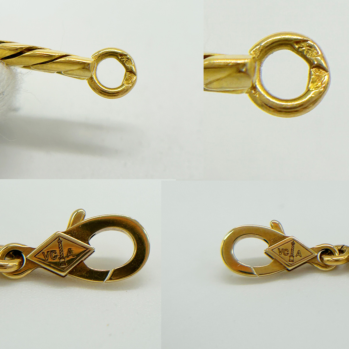 ヴァンクリーフ Van Cleef & Arpels ネックレス ルビー ダイヤモンド YG チェーン長さ約38cm 宝石 【中古】10004480